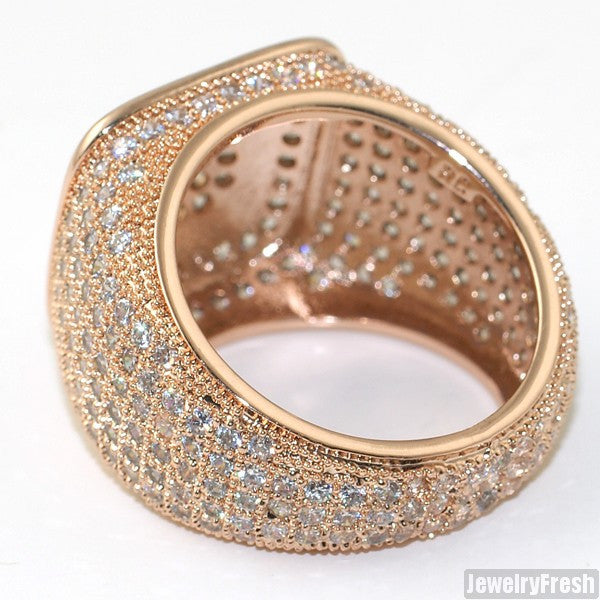 Rose Gold Finish 360 Iced Out Championship Ring