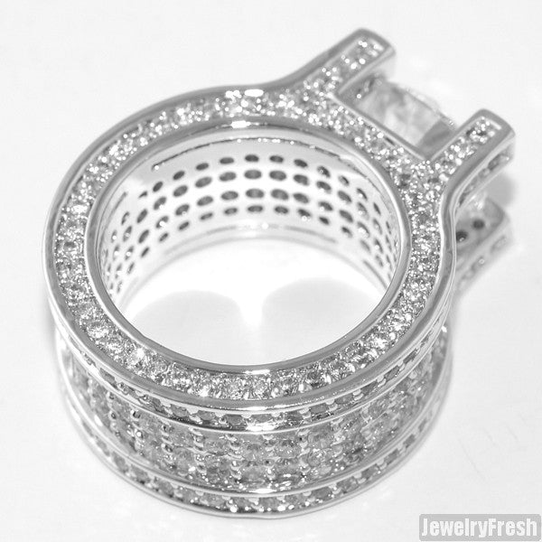 13.4 Carat Platinum Tone Luxury Ring