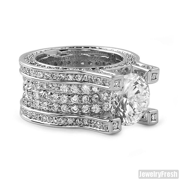 13.4 Carat Platinum Tone Luxury Ring