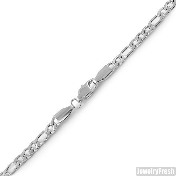 4mm Stainless Steel Small Figaro Bracelet