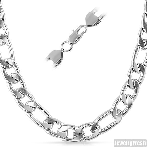 12mm Stainless Steel Jumbo Figaro Chain