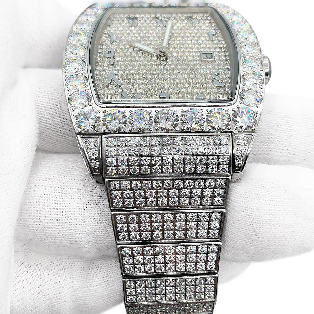 35 Carat Big Face VVS Moissanite Iced Out Watch
