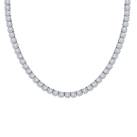 Luxury 925 Silver Simulated Diamond Tennis Chain
