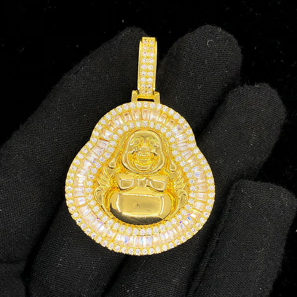 6.10 Carat VVS Moissanite Buddha Pendant