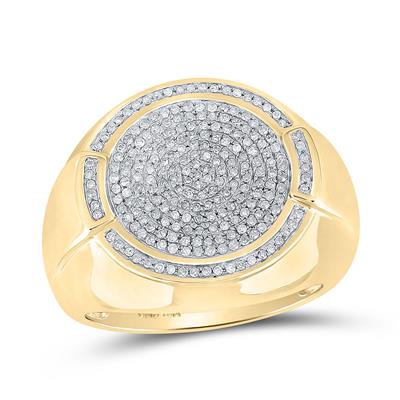 10K Gold 0.63 Carat Round Diamond Cluster Ring
