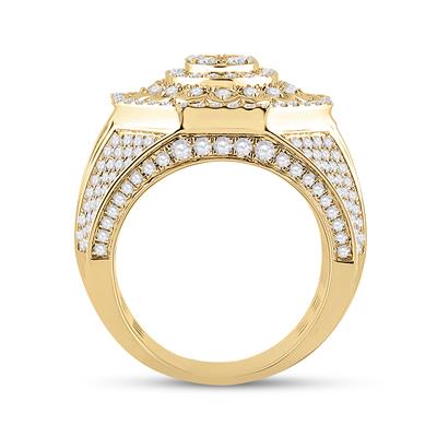 14K Gold 3.5 Carat Diamond Octagon Ring