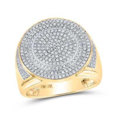 10K Gold 0.88 Carat Diamond Circle Ring