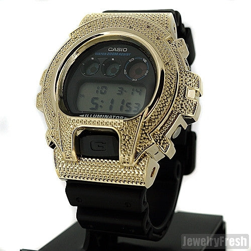 Gold 0.12 Carat Genuine Diamond Casio G Shock JewelryFresh