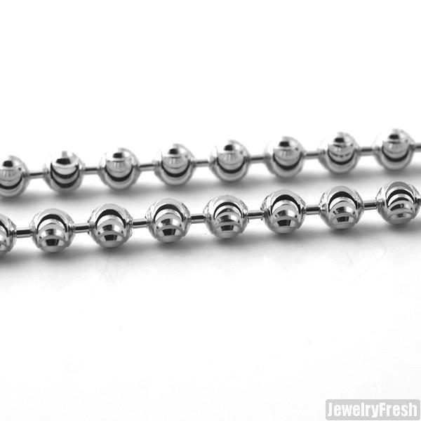 3mm 925 Sterling Silver Moon Cut Bead Chain