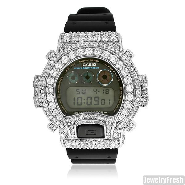 Custom G Shock DW5600 Iced Out Watch 4.50 Carat Moissanite – HipHopBling