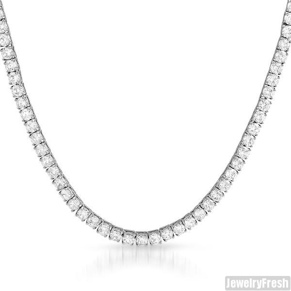 925 Sterling Silver 4mm Iced Out Tennis Chain