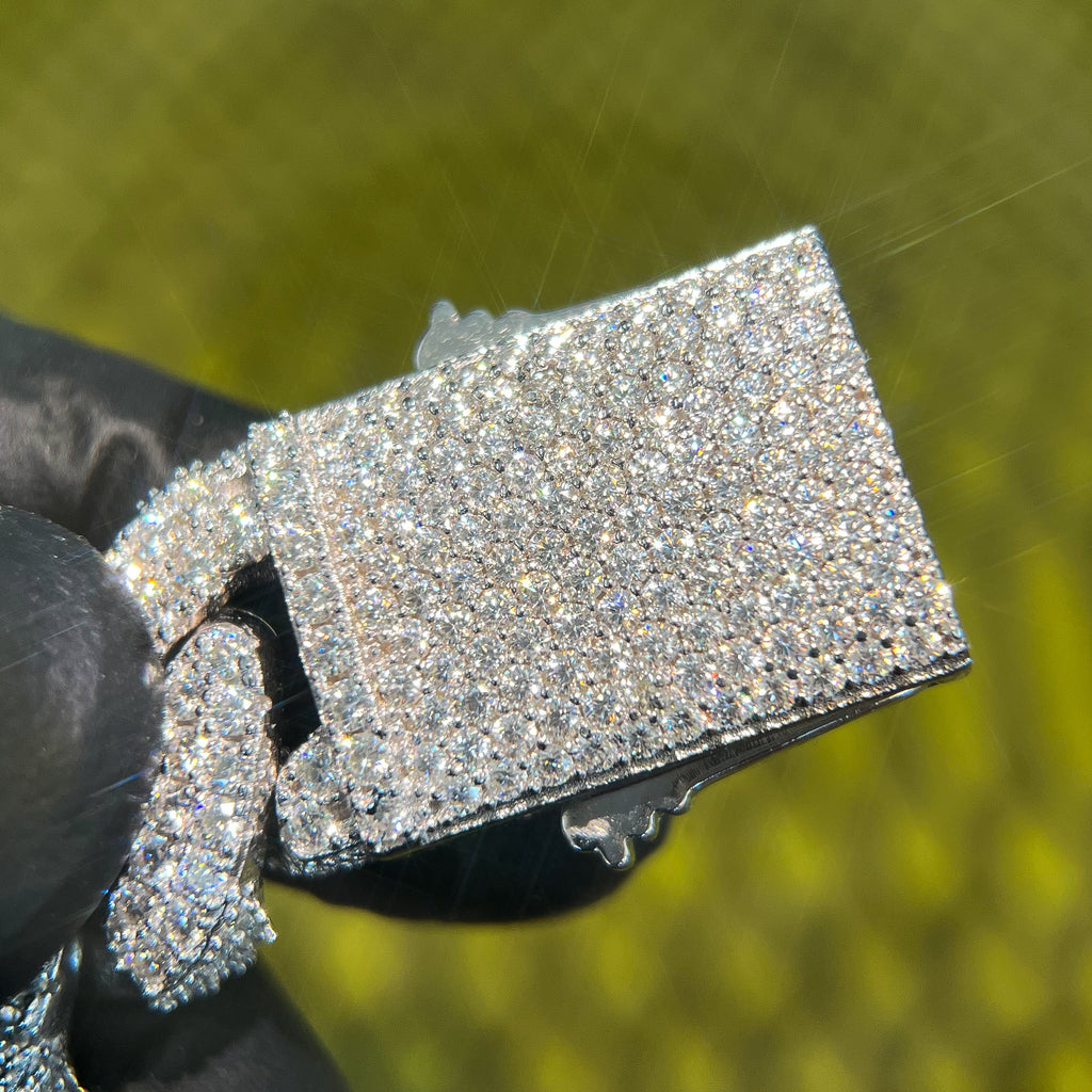 Massive 925 Silver VVS Moissanite 3D Cuban Chain
