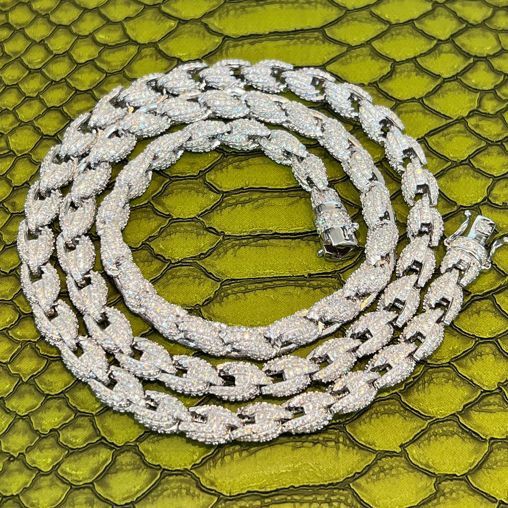 925 Silver VVS Moissanite Iced Out Rope Chain