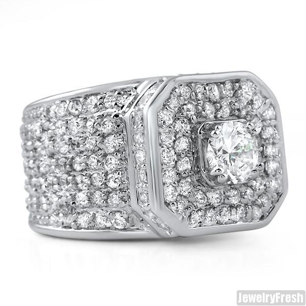 Sterling Silver 12.5 CTW Lab Diamond Supreme Ring