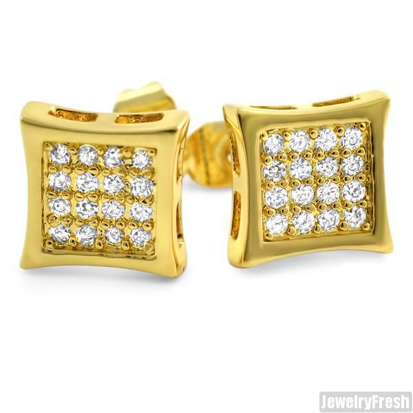 Gold Finish 32 Stone CZ Prong Set Kite Earrings – JewelryFresh