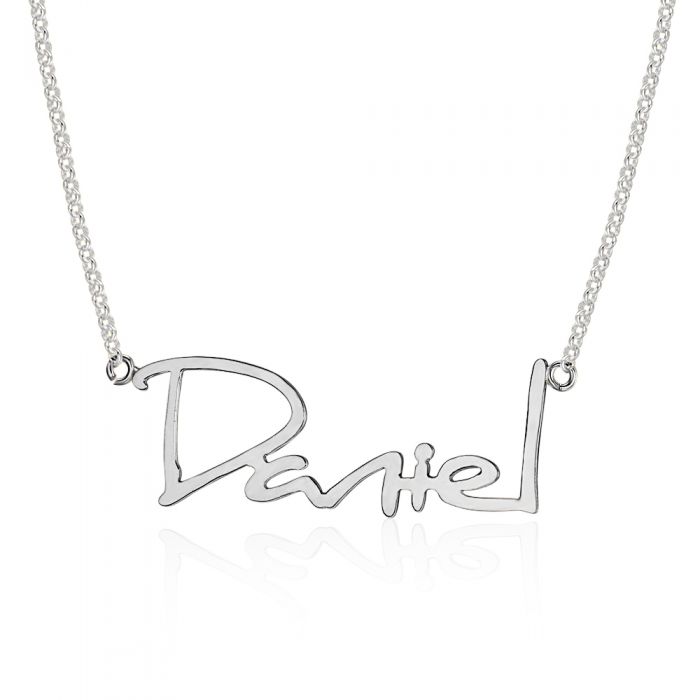 Custom Name Sterling Silver Signature Necklace