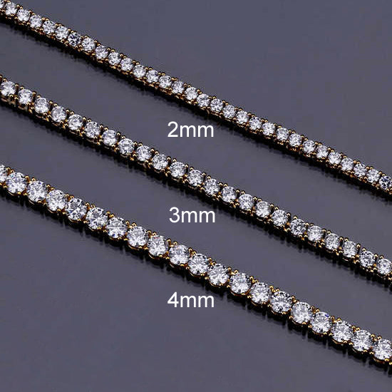 4CT TCW ROUND MOISSANITE 4 PRONG TENNIS NECKLACE – BeverlyDiamonds